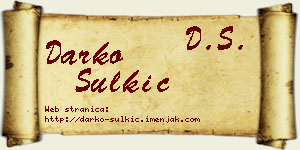 Darko Šulkić vizit kartica